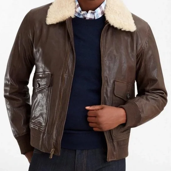Brooks Brothers Leather Aviator